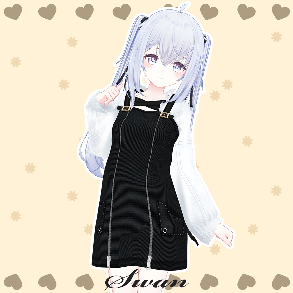 「サフィー」専用【3D衣装モデル】スワン