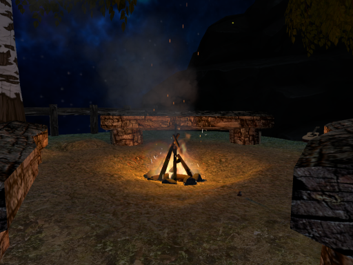 Bonfire in space