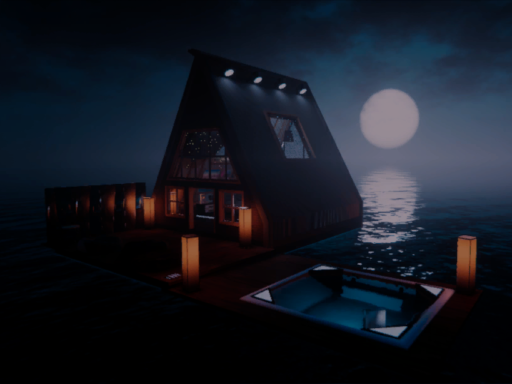 a small home on the sea