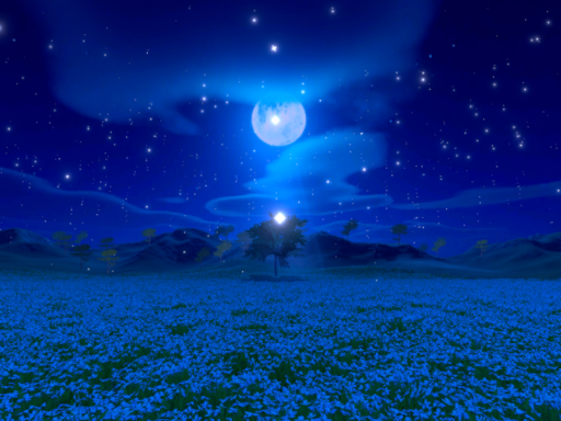 月夜の星降る花畑 - Moonlight Starry Flower Garden -