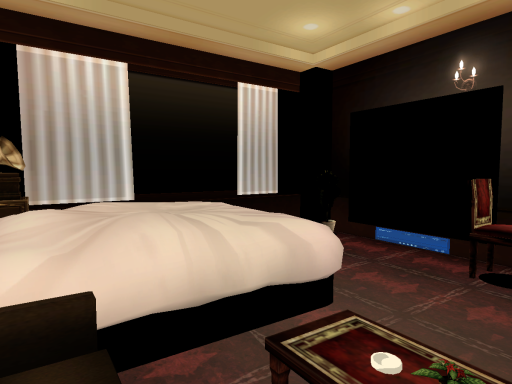 Bedroom with video player․