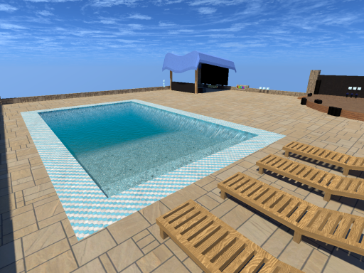 Small mansion backyard