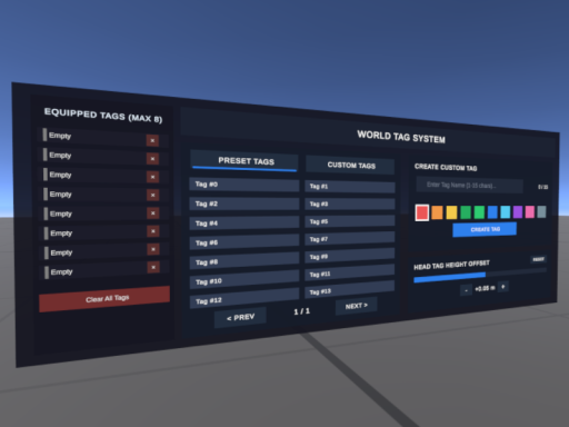 ArmoWorldTagSystem Demo