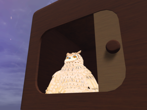 フクロウと一夜を明かす小部屋