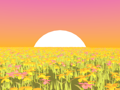 The Field of Pink ＆ Gold