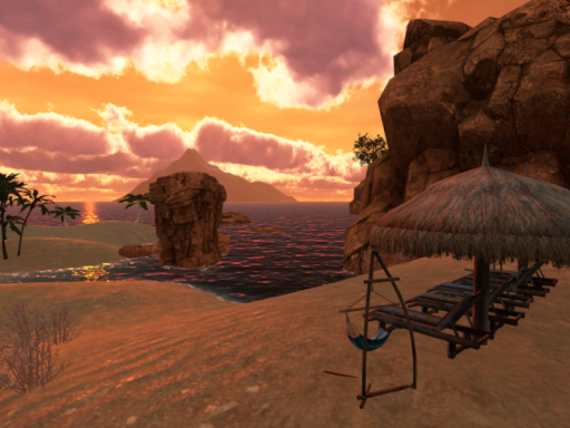 Tropical beach sunset