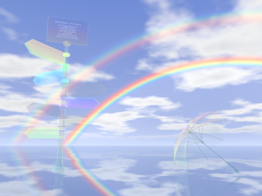 水鏡に架かる虹 -Rainbow on the Mirror Sea-