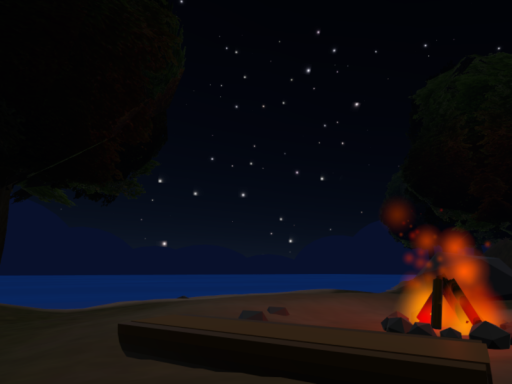 湖畔で焚火 ⁄ lakeside bonfire