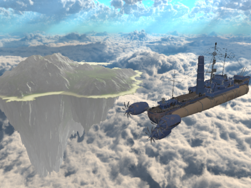 SkyShip in the sky