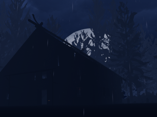Dark Cabin in the woods