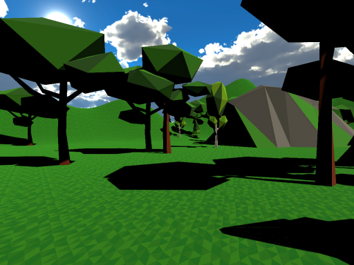 Low poly forest