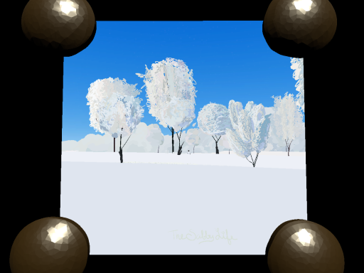 Winter Oasis Painting