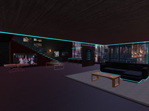 Neon Rain Apartment