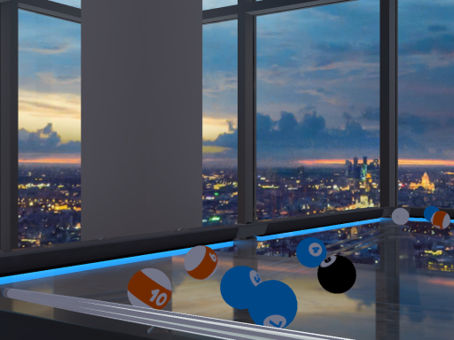Glass 8 ball pool