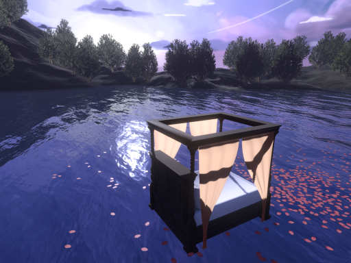 Bed on the Lake