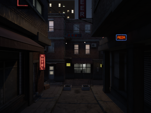 Rainy back alleys