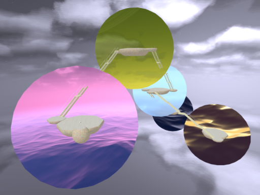 流れる雲の景色-raymarching06-