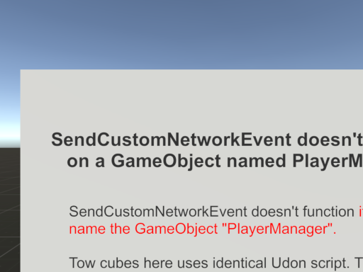 Do Not Use PlayerManager