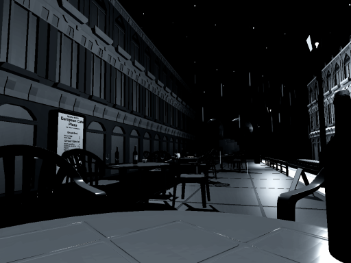 European Cafe Rainy Night